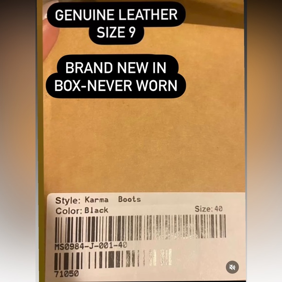 Genuine leather size 9 marcella combat style zip up sneaker - Picture 3 of 3